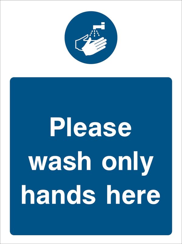 Please Wash Hands Here Sign